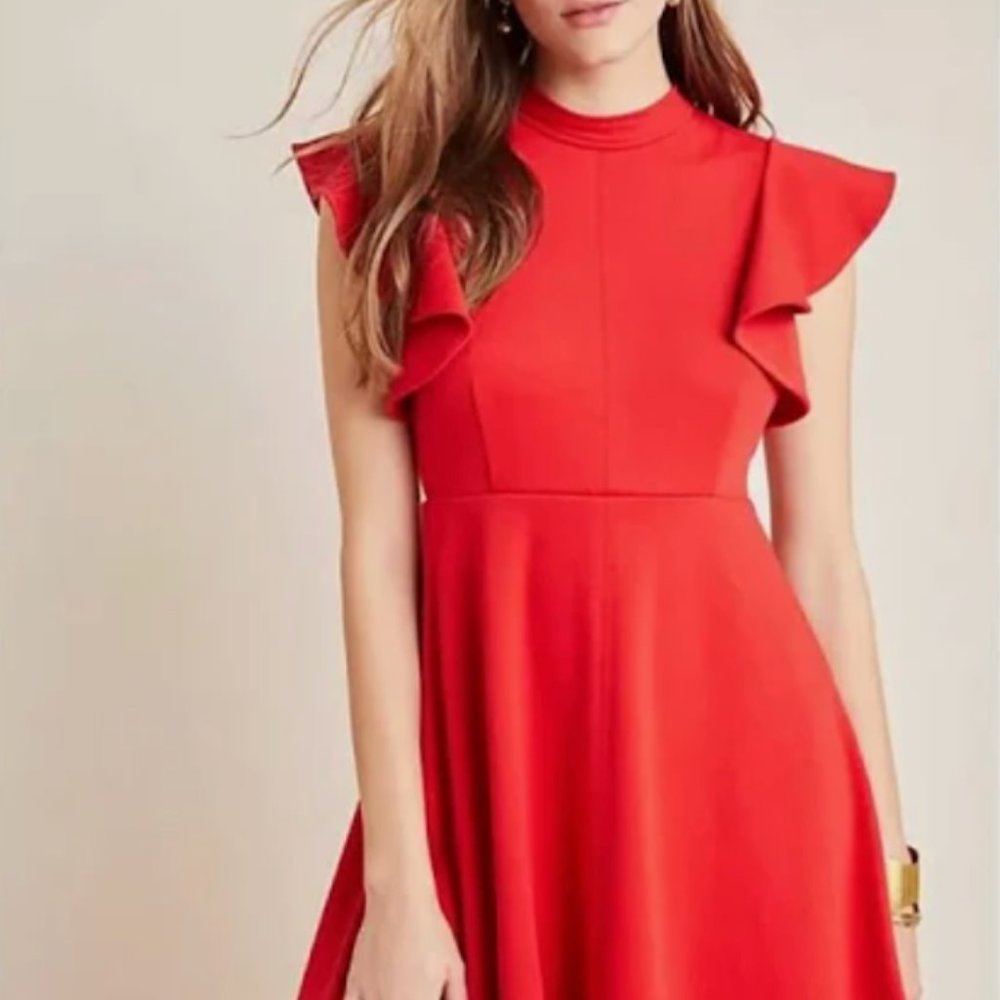 Anthropologie / Maeve Flirty Red Dress - Size L